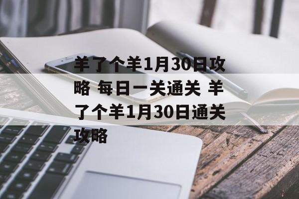 羊了个羊1月30日攻略 每日一关通关 羊了个羊1月30日通关攻略