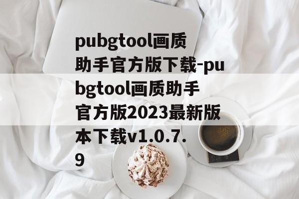 pubgtool画质助手官方版下载-pubgtool画质助手官方版2023最新版本下载v1.0.7.9