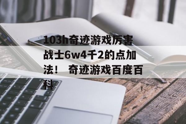 103h奇迹游戏厉害战士6w4千2的点加法！ 奇迹游戏百度百科