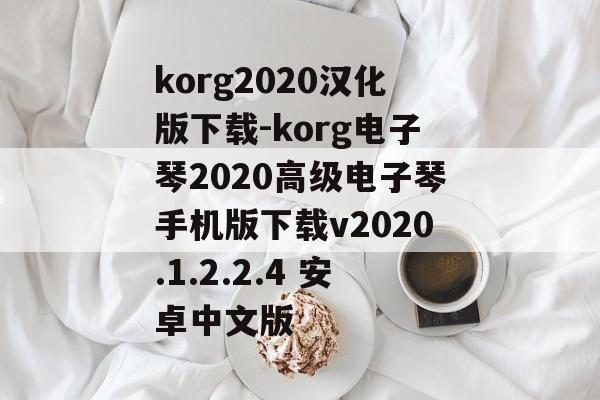 korg2020汉化版下载-korg电子琴2020高级电子琴手机版下载v2020.1.2.2.4 安卓中文版